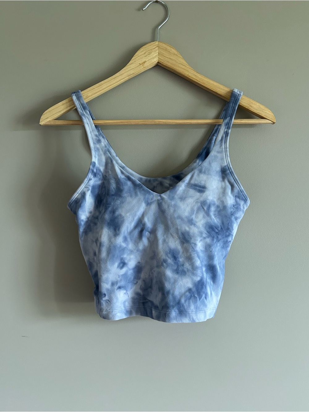 Lulu's Blue Tie-Dye V-Neck Tank
